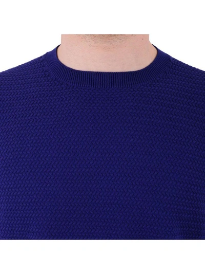 Shop Kangra Cotton Sweater In Blue