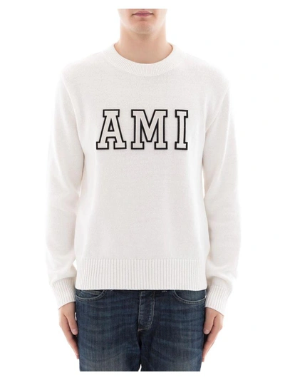 Shop Ami Alexandre Mattiussi White Cotton Sweatshirt