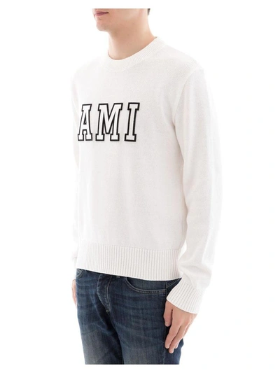 Shop Ami Alexandre Mattiussi White Cotton Sweatshirt