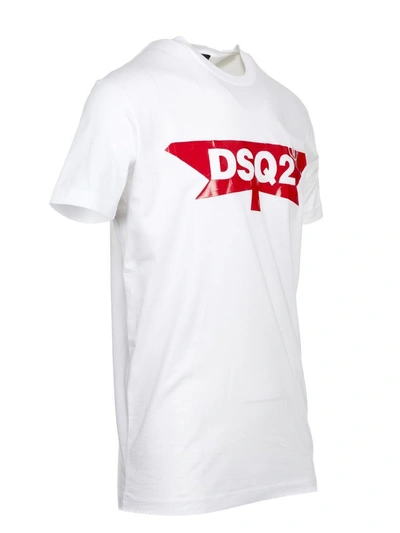 Shop Dsquared2 2 Logo Print T-shirt In 100