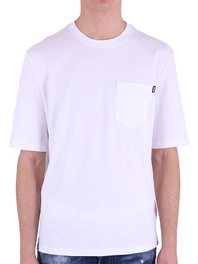 Shop Msgm White Branded T-shirt