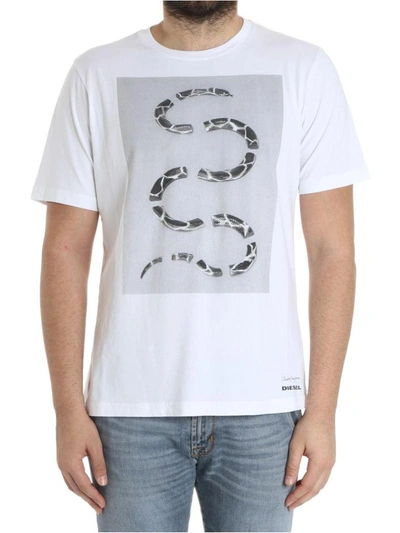 Shop Diesel Just Cotton T-shirt In White
