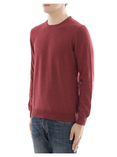 Shop Gran Sasso Red Wool Sweatshirt