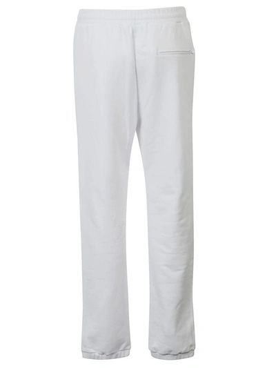 Shop Msgm Logo Trousers In White