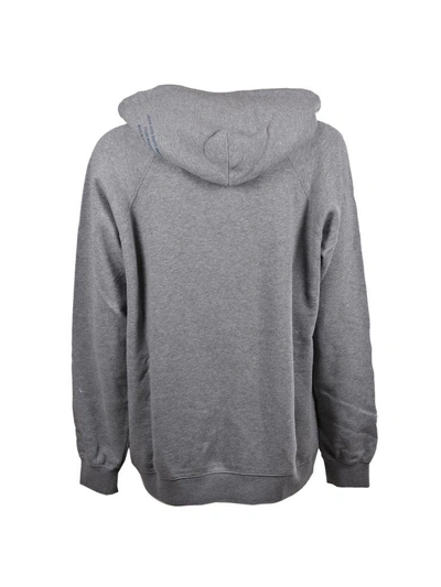 Shop Golden Goose Logo Hooded Sweatshirt In Melange Grey