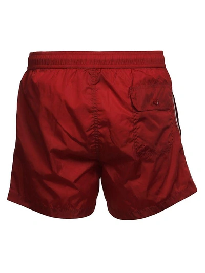 Shop Moncler Boxer Shorts In Rosso