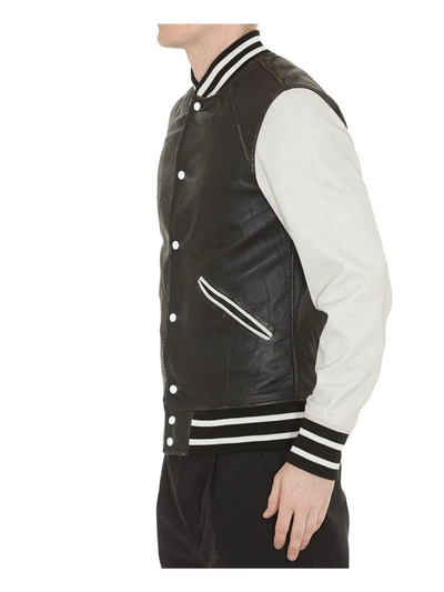 Shop Bully Varsity Jacket In White Black