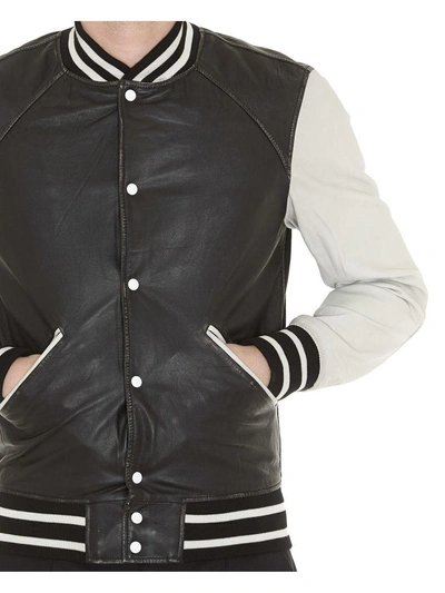 Shop Bully Varsity Jacket In White Black