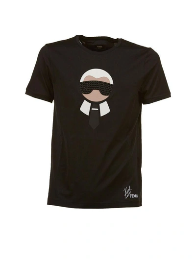 Shop Fendi T-shirt In Nero