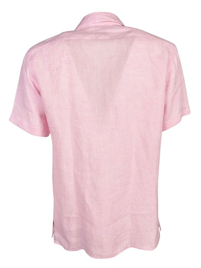 Shop Barba Napoli Barba Short Sleeve Shirt In Rosa