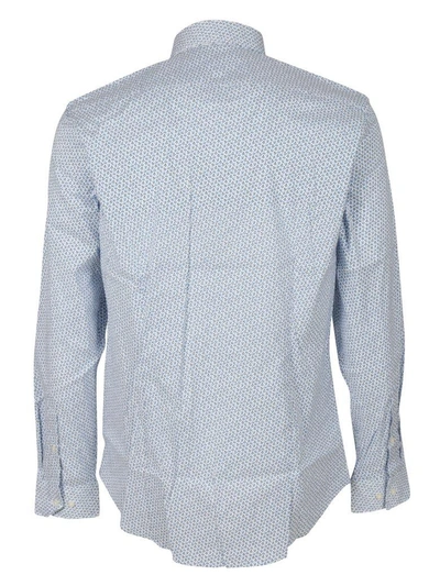 Shop Michael Michael Kors Michael Kors Printed Shirt In Light Blue