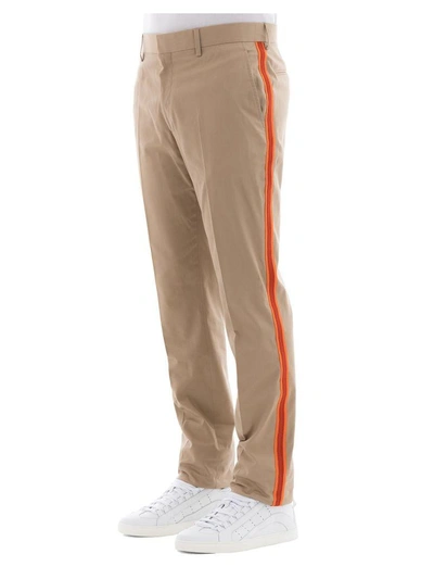 Shop Calvin Klein Beige Cotton Pants
