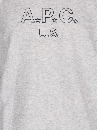 Shop Apc A.p.c. Sweat Us Starh In Gris Chine