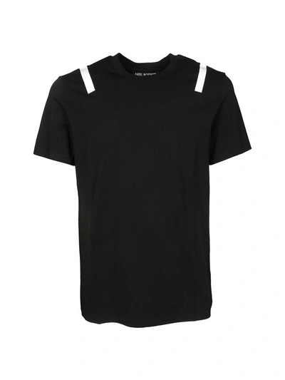 Shop Neil Barrett Stripe Detail T-shirt In Black