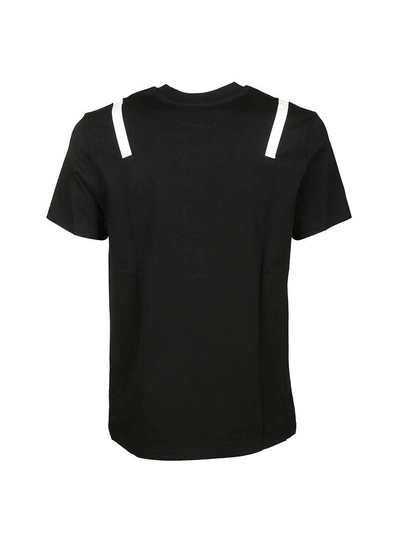 Shop Neil Barrett Stripe Detail T-shirt In Black