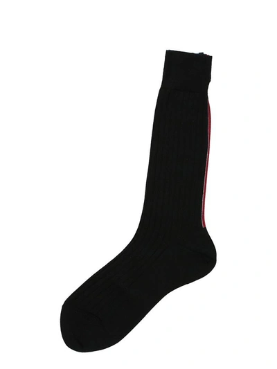 Shop Thom Browne Black Cotton Socks