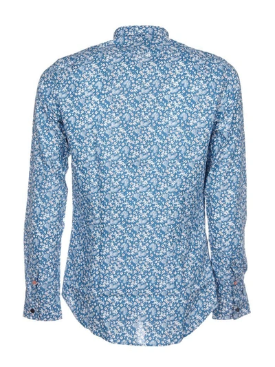 Shop Paul Smith Printed Shirt In Blue