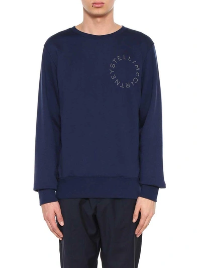 Shop Stella Mccartney Logo Sweatshirt In Blu