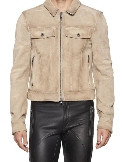 Shop Diesel Black Gold Lavenere Jacket In Beige