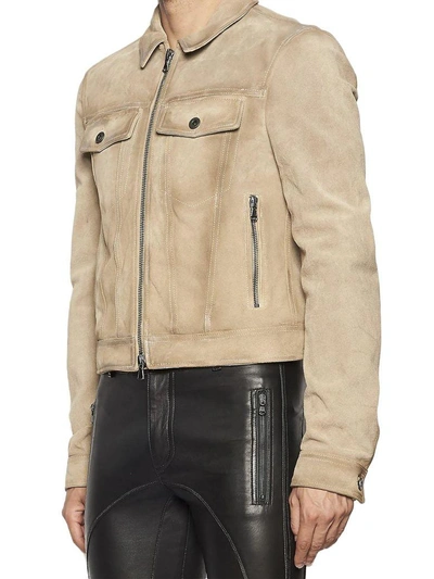 Shop Diesel Black Gold Lavenere Jacket In Beige