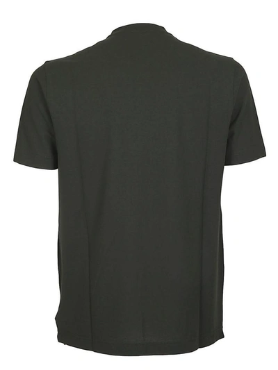 Shop Zanone Classic T-shirt In Verde Scuro