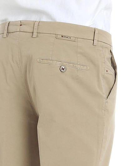 Shop Berwich Trousers Cotton In Beige