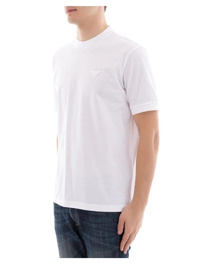 Shop Prada White Cotton T-shirt