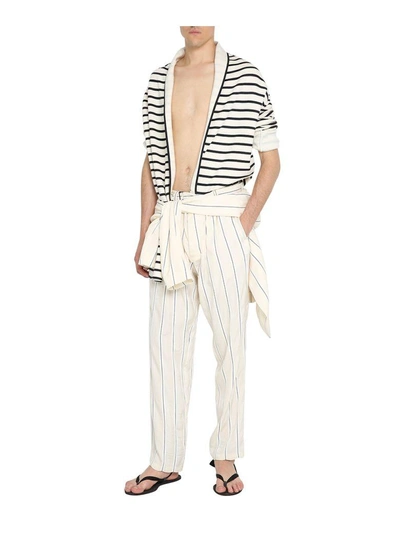 Shop Haider Ackermann Ivory Knitted Jacket In Bianco