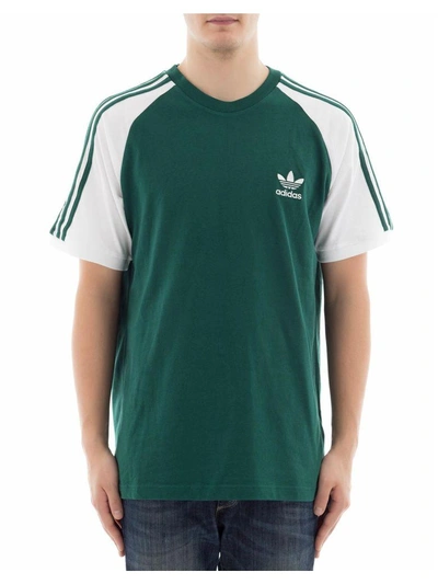 Shop Adidas Originals Green Cotton T-shirt