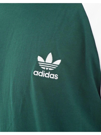 Shop Adidas Originals Green Cotton T-shirt