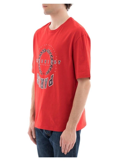 Shop Dior Red Cotton T-shirt