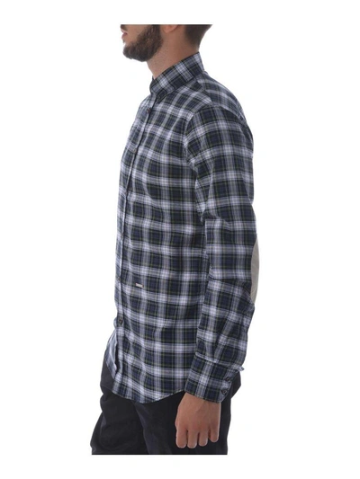 Shop Dsquared2 Checked Shirt In Blu/verde