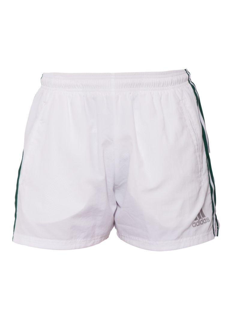 white adidas running shorts