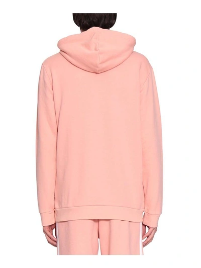 Shop Adidas Originals Trefoil Cotton Hoodie In Rosa