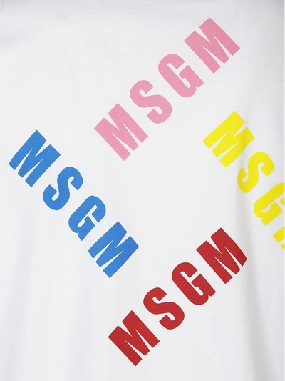 Shop Msgm T-shirt In White