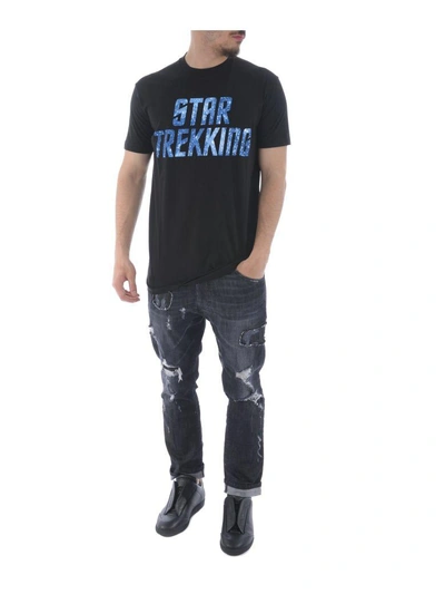 Shop Dsquared2 Star Trekking T-shirt In Nero