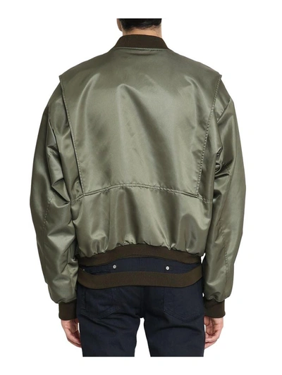 Shop Maison Margiela Cut-out Panelled Bomber Jacket In Verde