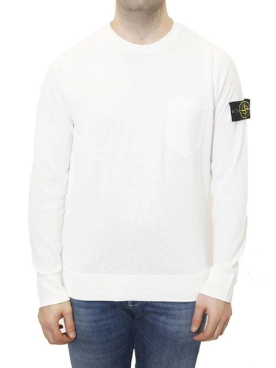 Shop Stone Island - Cotton Sweater In White