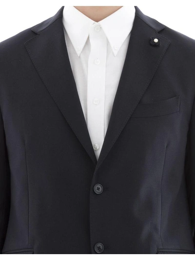 Shop Lardini Blue Wool Suit