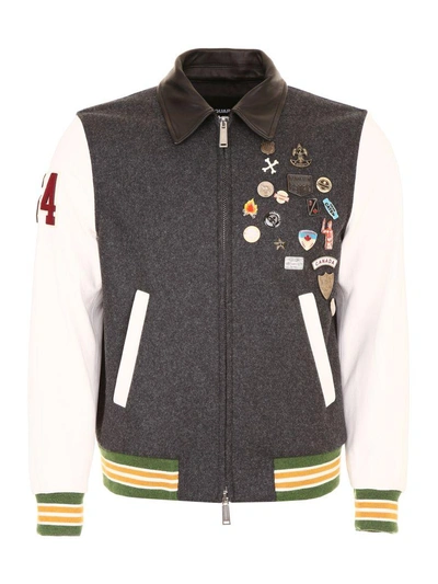 Shop Dsquared2 Jacket With Pins In Mix Colours