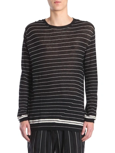 Shop Haider Ackermann Striped Sweater In Nero
