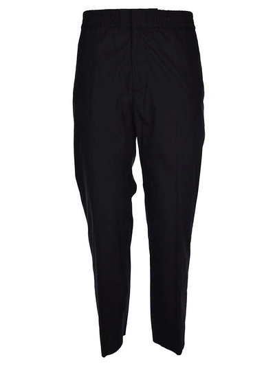 Shop Msgm Regular Fit Trousers In Black