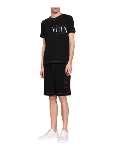 Shop Valentino Vltn Cotton T-shirt In Nero