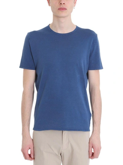 Shop Z Zegna Blue Wool T-shirt