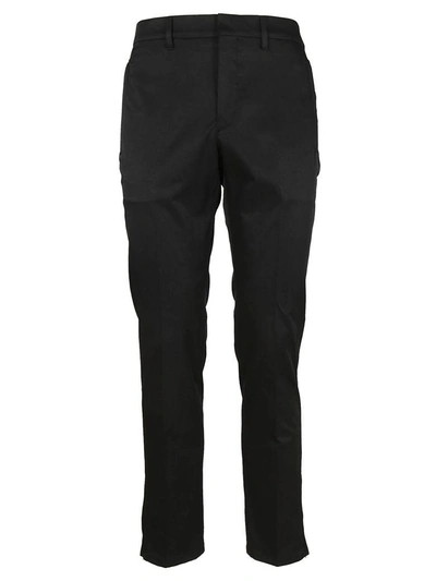 Shop Prada Straight Leg Trousers In Black