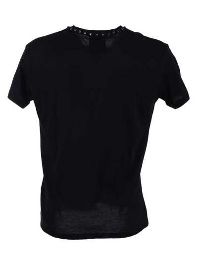 Shop Valentino Black Rockstud T-shirt