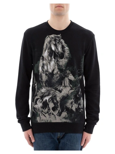 Shop Balmain Black Cotton Sweater