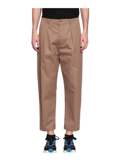 Shop Valentino Cotton Pants In Beige