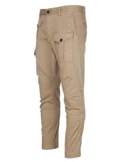 Shop Dsquared2 2 Slim Cargo Trousers In Brown