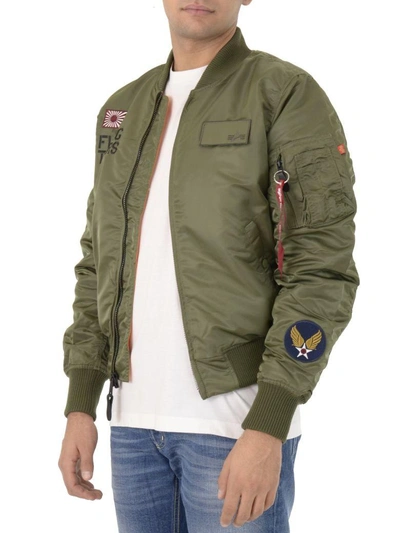 Shop Alpha Industries Sage Green Flying Tigers Jacket